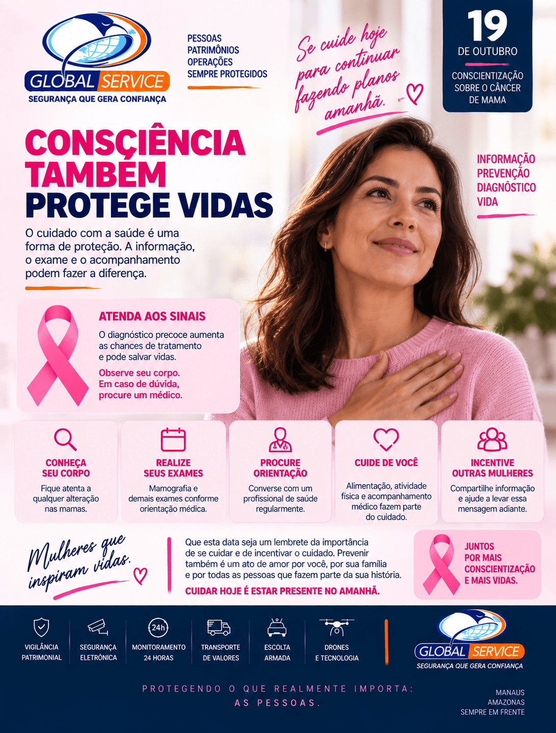 Consciência também protege vidas: informação e cuidado contra o câncer de mama